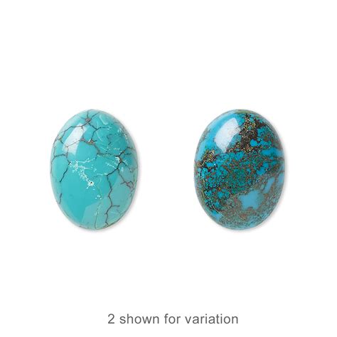Cabochon Turquoise Dyed Stabilized Blue 16x12mm Calibrated Oval