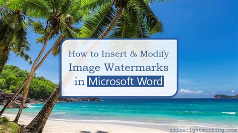 How To Insert And Modify Image Watermarks In Microsoft Word