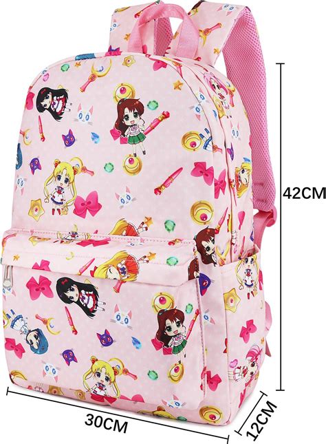 Roffatide Anime Sailor Moon Backpack Tsukino Usagi Luna Artemis All Over Print Girls School Bag