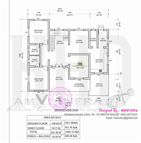 Flat roof contemporary floor plans - Kerala home design and floor plans