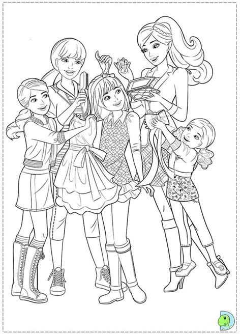 Dibujos Para Colorear E Imprimir De Barbie Con Sus Hermanas