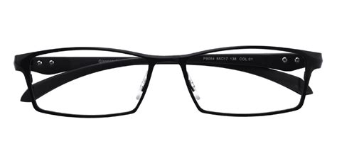 men s rectangle eyeglasses full frame titanium black ft0235