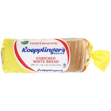 But if you usually enjoy your bread. Koepplinger's Recipe Toastmaster Enriched White Bread, 20 oz - Walmart.com