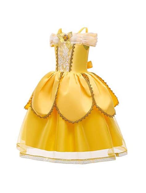 Buy Myrisam Girls Belle Princess Dress Beauty And The Beast Costume