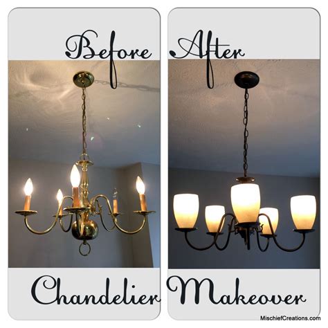 Over time light fixtures can become blah, boring or just outdated. Brass Chandelier Makeover | Chandelier makeover, Brass ...