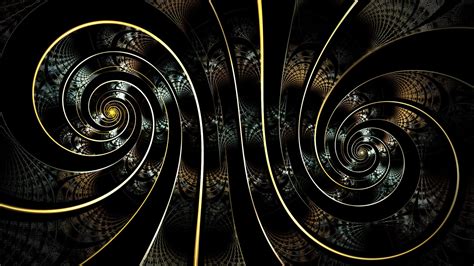 Fractal Dark Spiral Twisted Abstraction Hd Trippy Wallpapers Hd