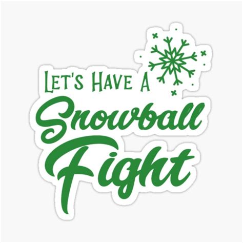 Lets Have A Snowball Fight Sticker For Sale By Moniqueprince Redbubble
