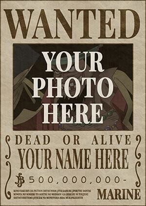 One Piece Wanted Poster Template Claystage