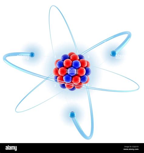 Atom On White Background 3d Illustration Stock Photo Alamy