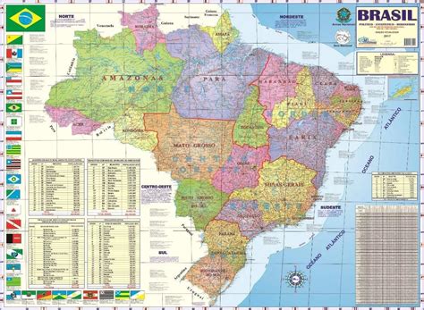 Mais mapas de brasília ►. Mapas Do Brasil Ou Mundo (mundi) 120x90cm - R$ 12,90 em ...