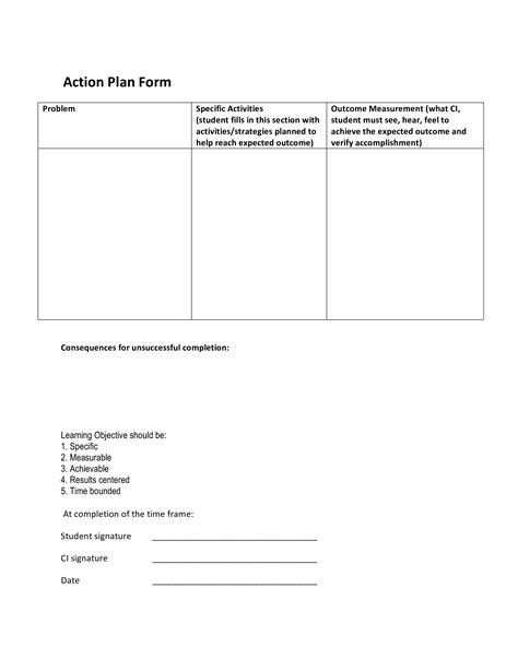 Student Action Plan Form How To Create A Student Action Plan Form
