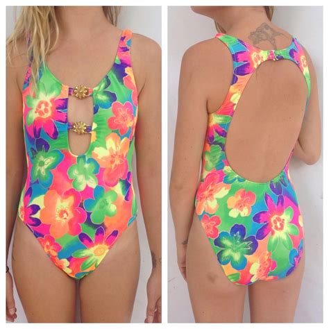 90s Daisy One Piece Swimsuit