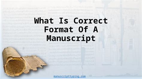 Pptx What Is Correct Format Of A Manuscript Dokumentips
