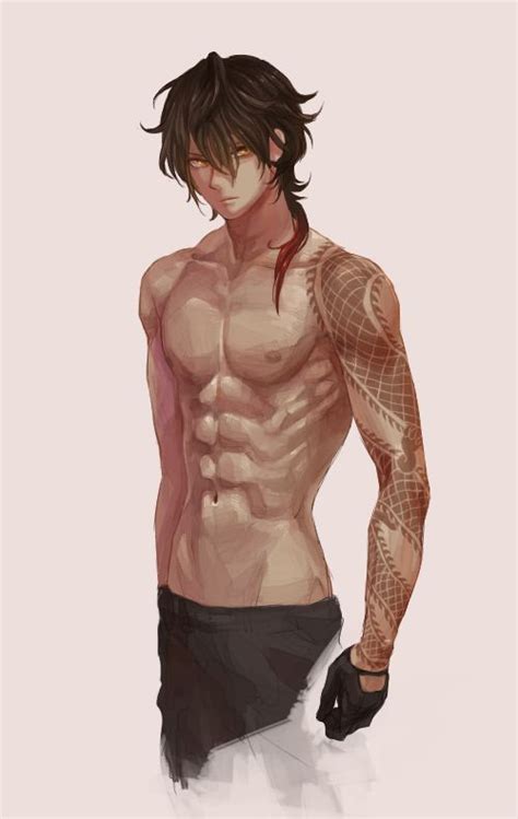 Ookurikara Touken Ranbu Anime Boy Anime Guys Shirtless