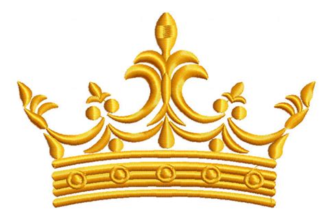 Crown Machine Embroidery Design Etsy