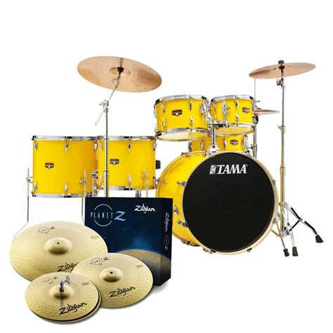 Tama Imperialstar 22 6pc Drum Kit Wcymbals Electric Yellow Gear4music