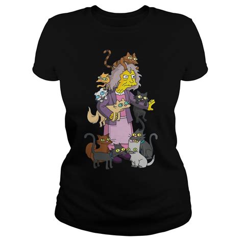 The Simpsons Crazy Cat Lady Shirt Hoodie Sweater Longsleeve T Shirt Kutee Boutique