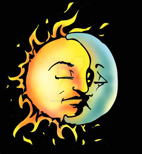 Desenho Do Sol E Da Lua Juntos