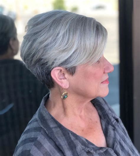 This is best for old women over 60 with round face and chic personality. Pin on Hair Dos