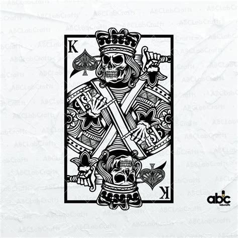 Skeleton King Of Spades Svg File Ace Card Svg King Ace Svg Etsy In