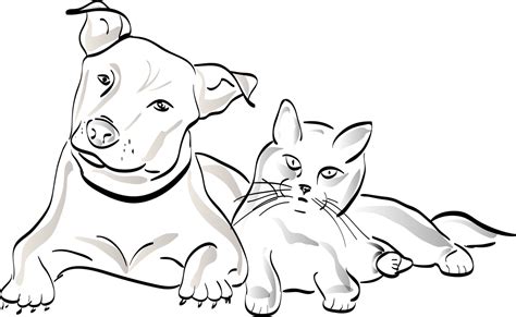 Rysunek Do Druku Kot I Pies Mamona Rodzina I Relacje Kolejno Dowolna