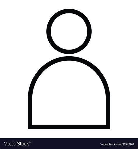 User Single Icon With Outline Style Royalty Free Vector
