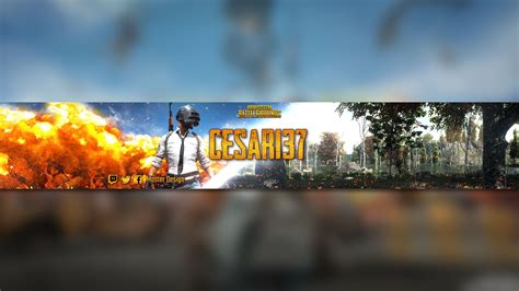 Create A Youtube Banner Game Of Pubg Cool Youtube Banner Design