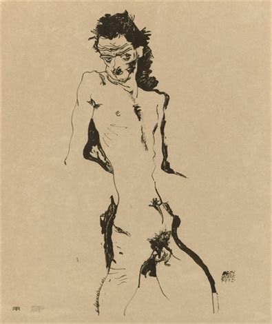 Male Nude Self Portrait I From Sema Portfolio Par Egon Schiele Sur Artnet