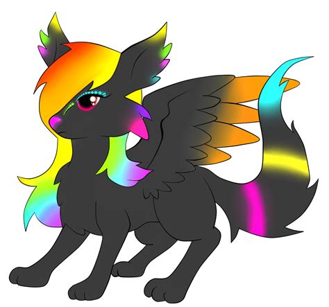 Rainbow Bolt Glow Wolf By Alicornrarity On Deviantart
