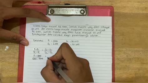 Contoh soal fungsi permintaan dan pembahasannya - YouTube