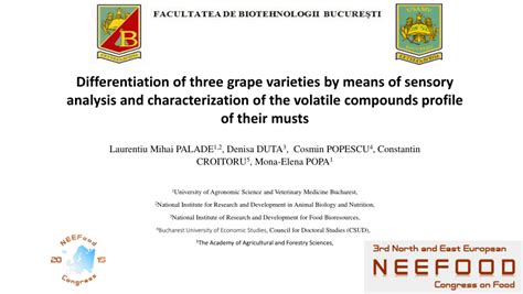 Pdf Differentiation Of Three Grape Varieties By Means Of Sensory