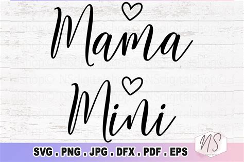 Mama And Mini Svg Mommy And Me Svg Graphic By Ns Arts Shop · Creative
