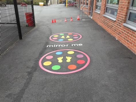 Thermoplastic Playground Markings At A Primary School In Whickam Gateshead