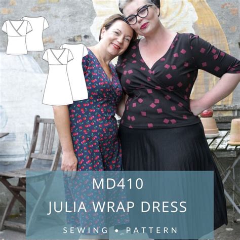 410 Julia Wrap Top And Dress Sewing Pattern Sewing Life By Mariadenmark