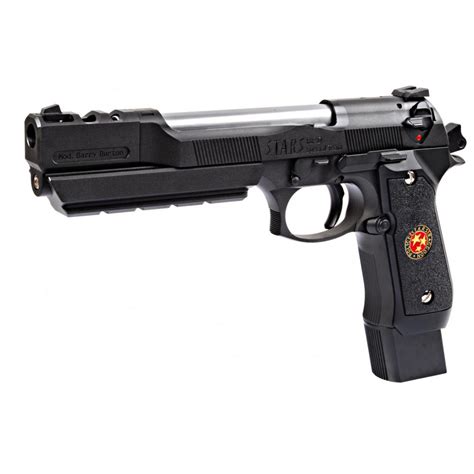 Tsd Biohazard M9 Gas Blowback Airsoft Pistol W Compensator Black