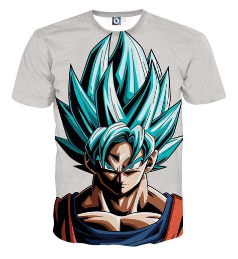 T Shirt 3d All Over Dragon Ball Super Goku Super Saiyan God Blue