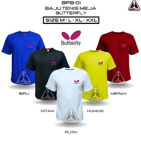 Jual Bpb Butterfly Baju Tenis Meja Premium Kaos Ping Pong Premium