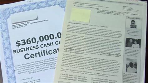 Scam Alert Solicitation Offers Huge Government Grant But Victims Paid Money For A Piece Of Paper
