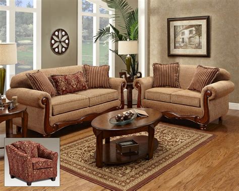 Beige Fabric Traditional Loveseat And Sofa Set Woptions