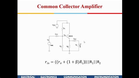 Common Collector Amplifier With Lt Spice Youtube