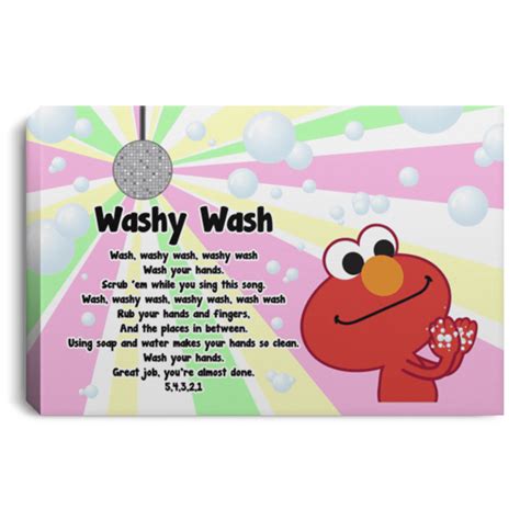 Out of every room in your home, the bathroom — regardless of its size — is the one place that can benefit from simple decor upgrades. Elmo Wash Your Hands | Washy Wash Funny Bathroom Canvas ...