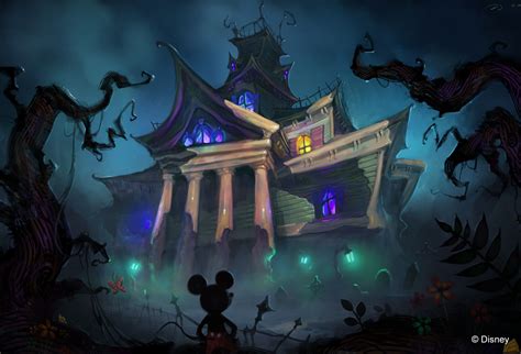 Mickey Mouse Creepy Dark Halloween Disney Haunted Wallpaper 2028x1379