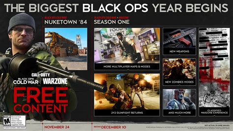 Black Ops Cold War And Warzone Season 1 Content Roadmap Revealed