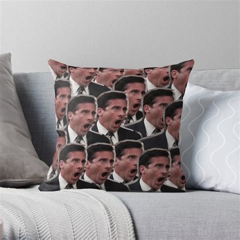 Michael Scott Collage The Office Us Throw Pillow For Sale By