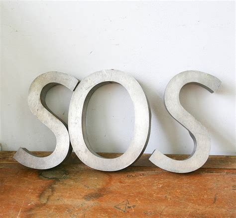 Vintage Metal Shop Letters By Bonnie And Bell