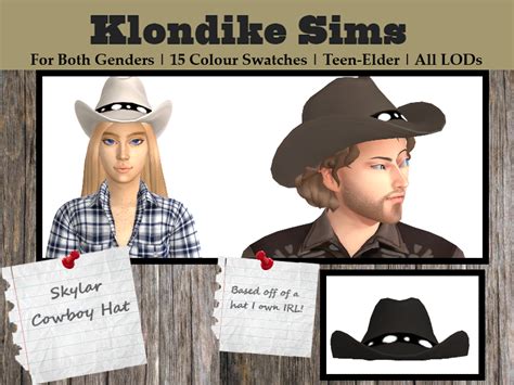 Skylar Cowboy Hat The Sims 4 Catalog