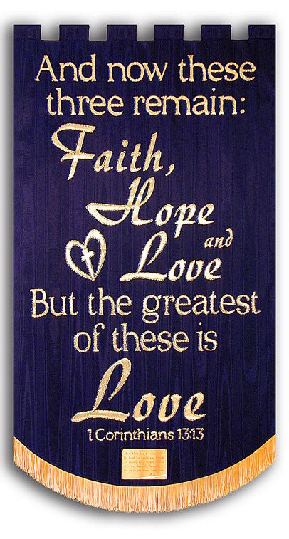 Faith Hope And Love Memorial Banner Christian Banners For Praise And