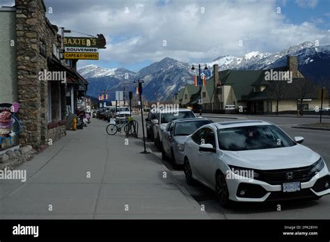 Downtown Jasper Alberta Canada Stock Photo Alamy