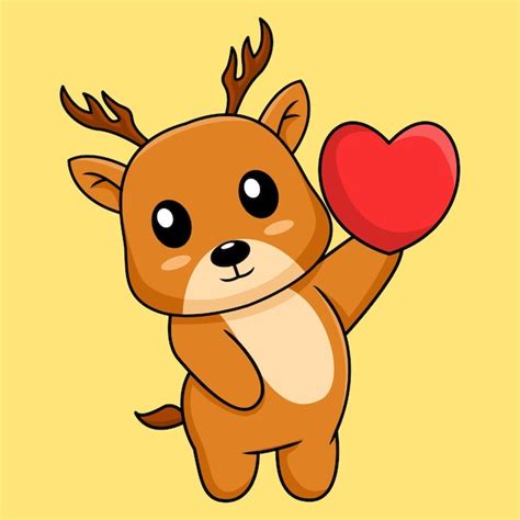 Premium Vector Vector Illustration Of Cute Deer Cartoon Character