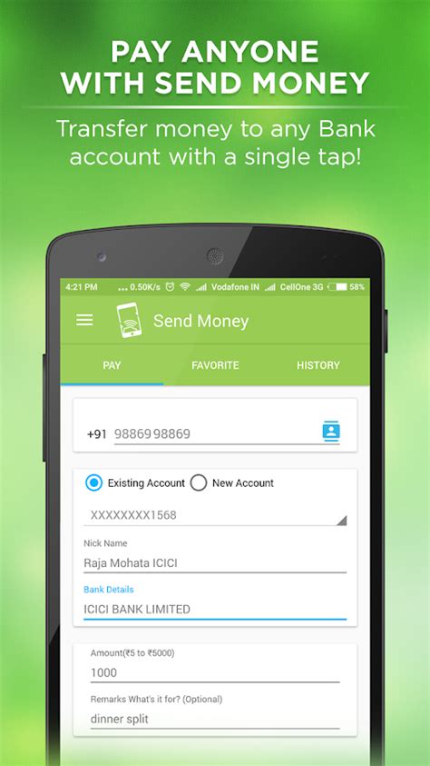That allows users to send and receive money. Money Transfer, Recharge, UPI app, Pay Merchants - Android ...